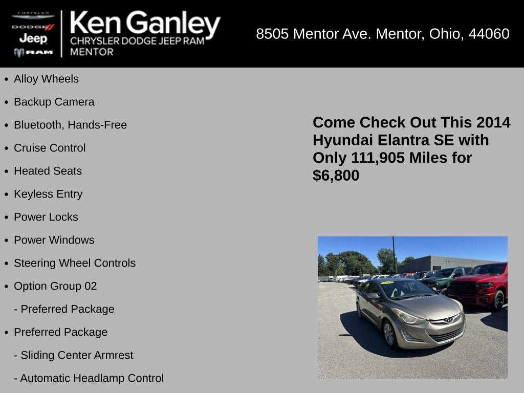 2014 Hyundai Elantra SE