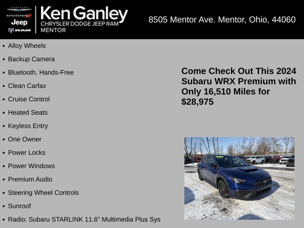 2024 Subaru WRX Premium