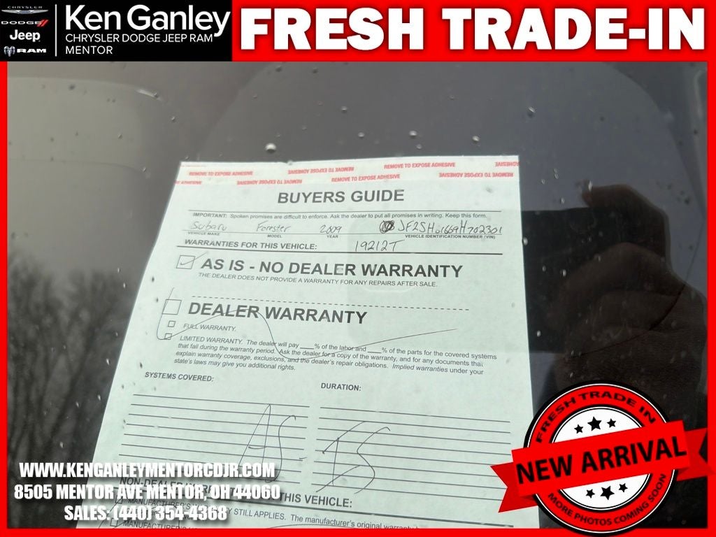 2009 Subaru Forester 2.5X