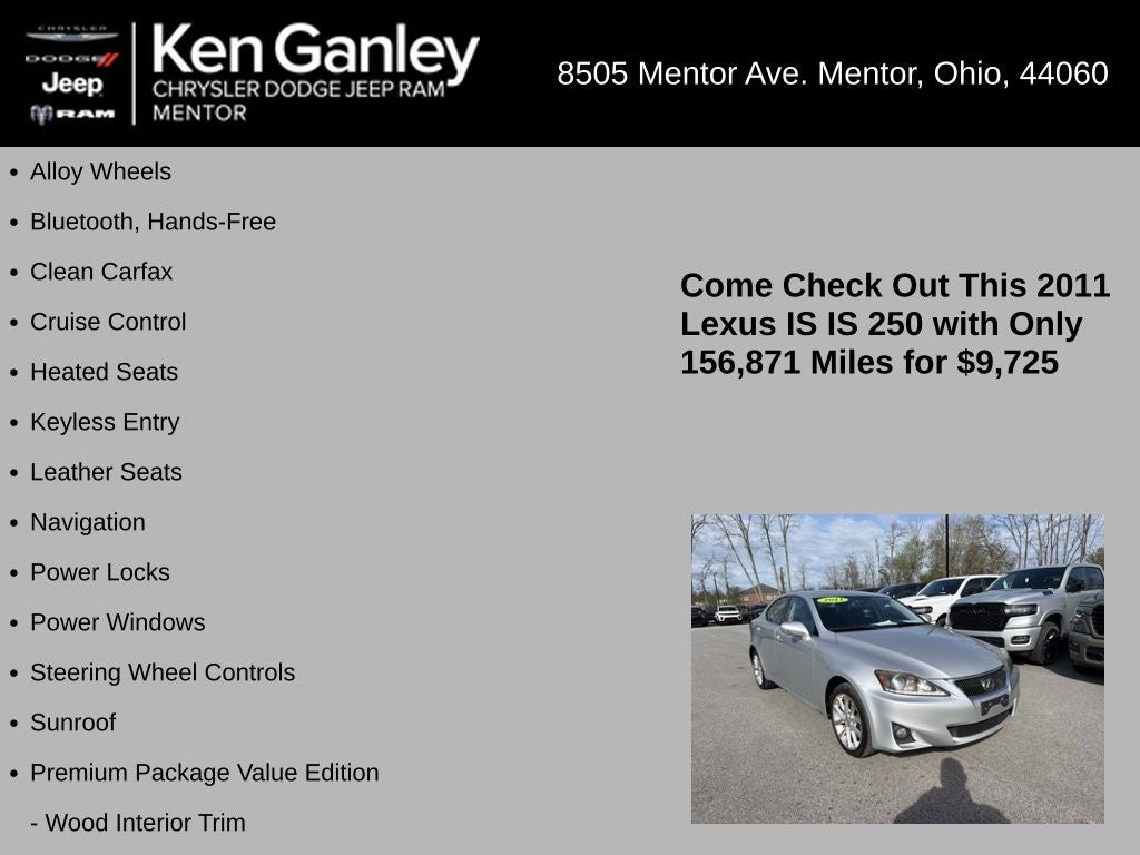 2011 Lexus IS 250 250