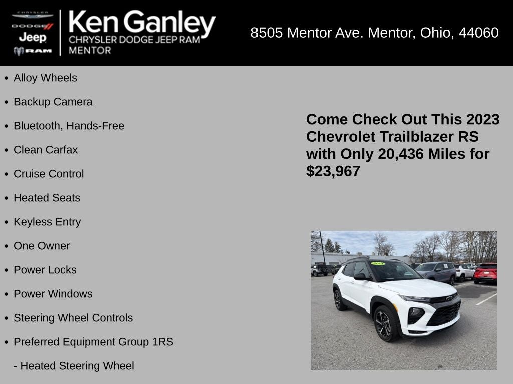 2023 Chevrolet Trailblazer FWD RS