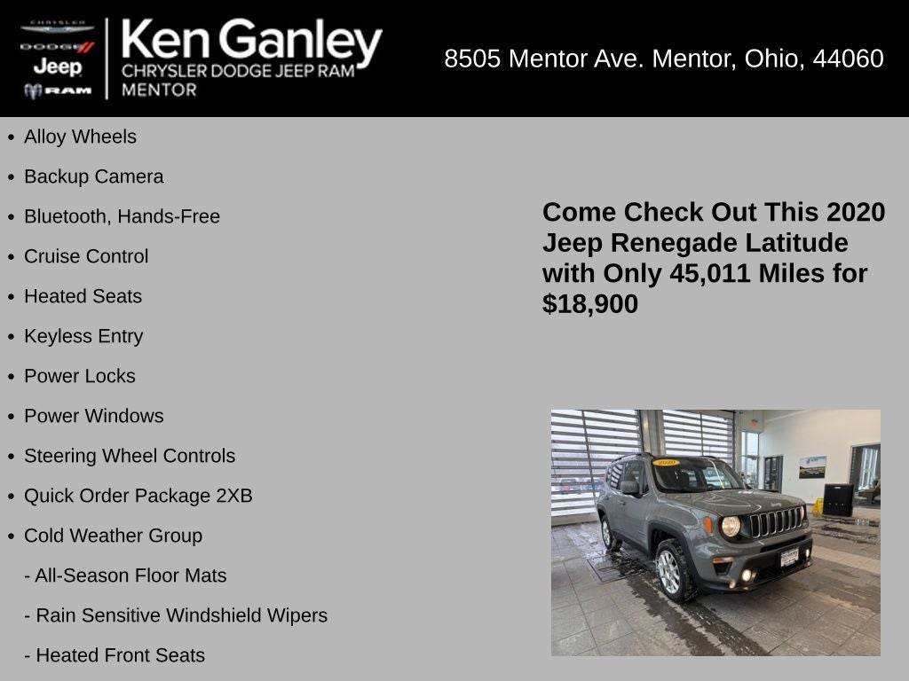 2020 Jeep Renegade Latitude 4X4