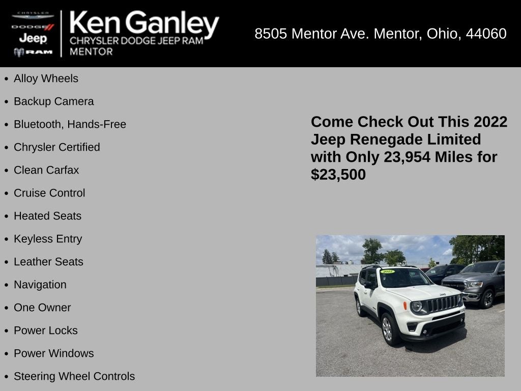 2022 Jeep Renegade Limited 4x4