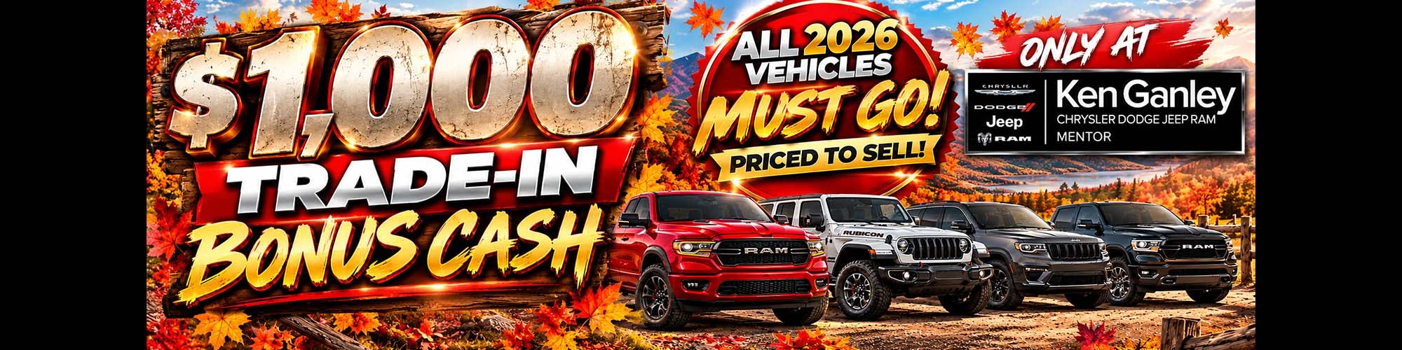 $1,000 Trade in Bonus Cash