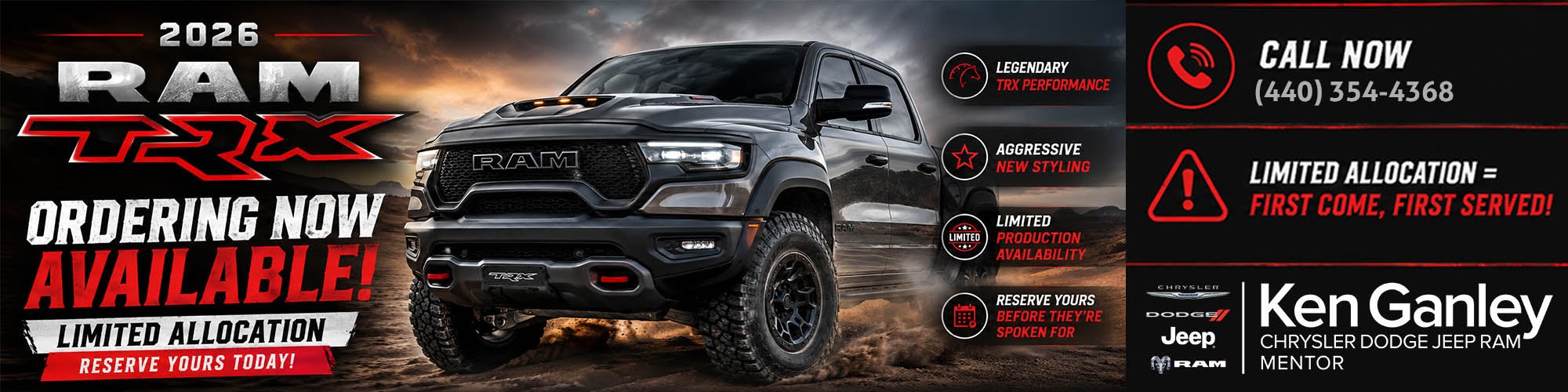 RAM TRX ORDERING AVAILABLE